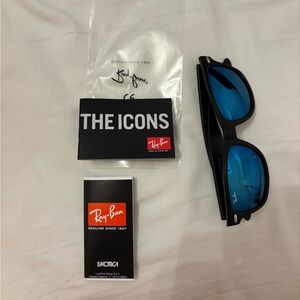 Black and Blue Ray Ban sunglasses